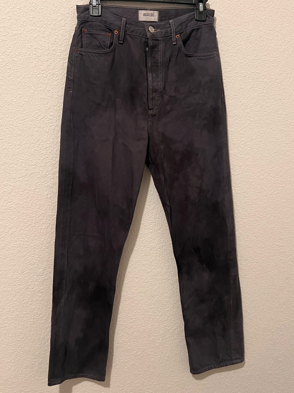 Agolde Jeans Size 26 Purple 90s Button Fly Dyed Jeans